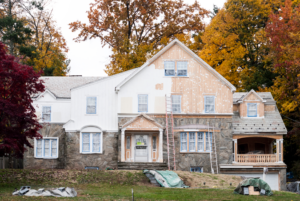 a home that is being repainted